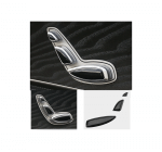 Sticker for car seat adjustment button For Mercedes New C Class 2016-2019 / Black Color  ( 6 Pieces ) - Image 2