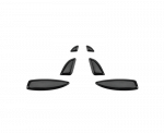 Sticker for car seat adjustment button For Mercedes New C Class 2016-2019 / Black Color  ( 6 Pieces )