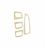 Control buttons frame for windows and car mirrors For Mercedes New C Class 2016-2019 ( 4 Pieces )  / Gold Color