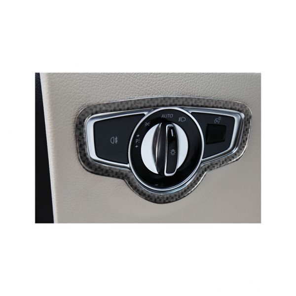 Outer tire car headlight control button For Mercedes New E Class 2016-2019 / Carbon Color