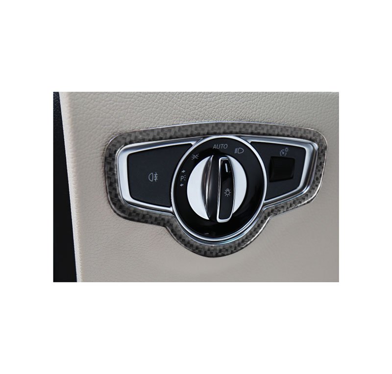WeChat-Screenshot_20220118095436 Outer tire car headlight control button For Mercedes New E Class 2016-2019 / Carbon Color - Image 1