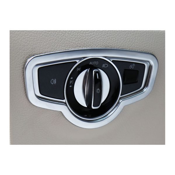 Outer tire car headlight control button For Mercedes New E Class 2016-2019 / Silver Color