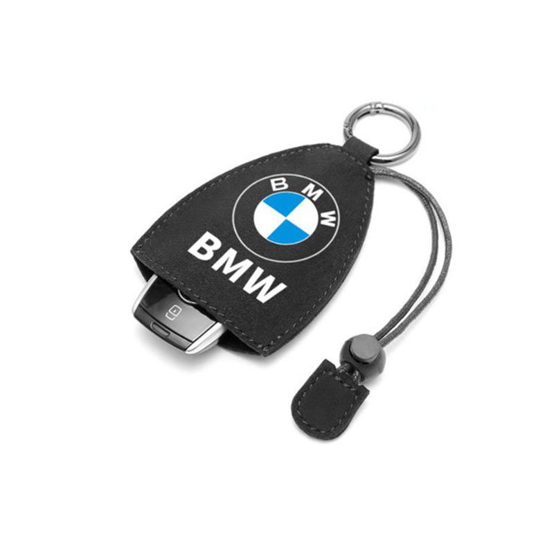 dfhftdh (3) Keychain for remote control and car keys of fabric for BMW cars - PM200 - Black - Image 1