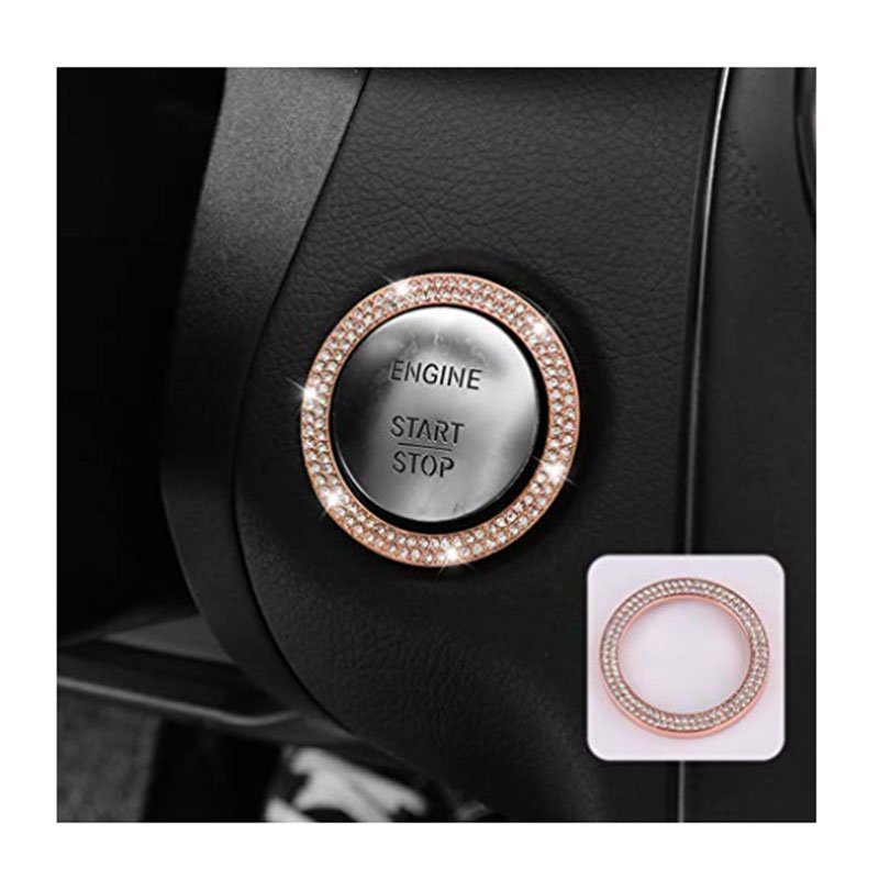 dgdfgdfgdf Engine start button switch frame For Mercedes New C Class 2016-2019 / Rose Gold Color - Image 1