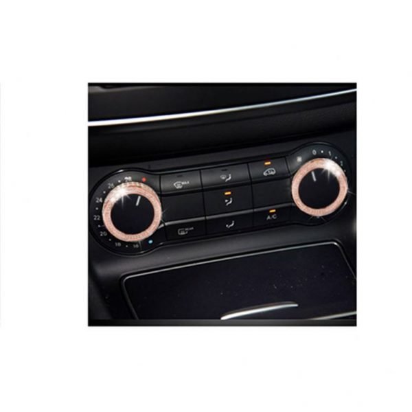 Cover Air conditioning control button For Mercedes  GLA 2016-2019 ( 2 Pieces )  /  Rose Gold Color