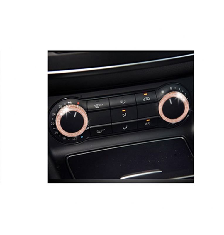 dsadsa Cover Air conditioning control button For Mercedes GLA 2016-2019 ( 2 Pieces ) / Rose Gold Color - Image 1