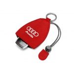Keychain for remote control and car keys of fabric for Audi cars - PM200 - Red