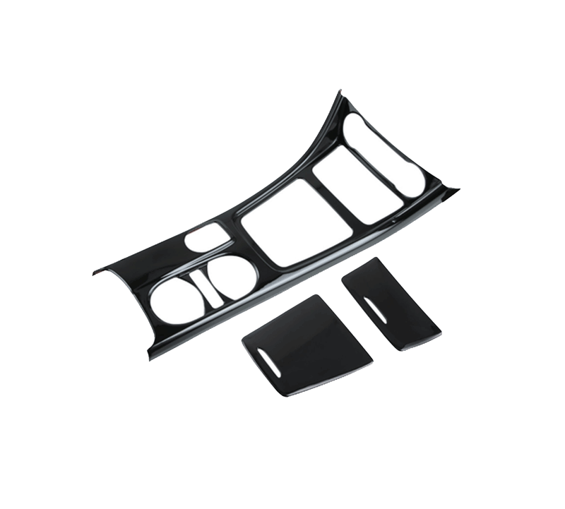 lk Center console cover For Mercedes 2016-2019 / Black Color ( 3 Pieces ) - Image 1