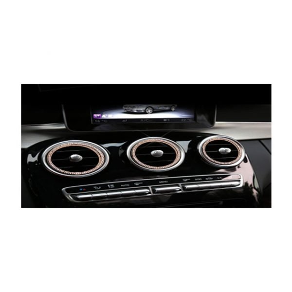 Inner frame for air conditioning vents For Mercedes New C Class 2016-2019 / Rose Gold Color ( 5 Pieces )