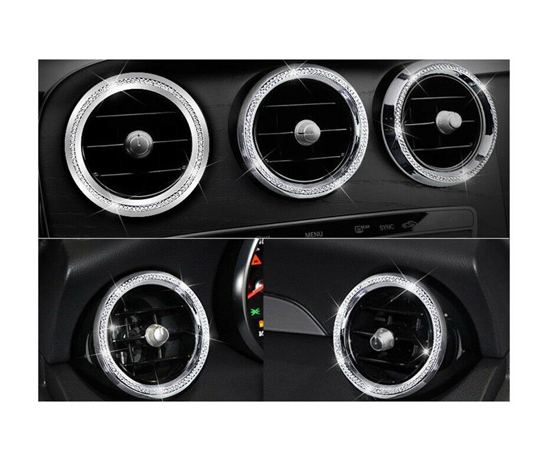 s-l1600 اطار خارجي لفتحات التكيف لمرسيدس New C Class 2016-2019 / لون فضي ( 5 قطع ) - الصورة 1
