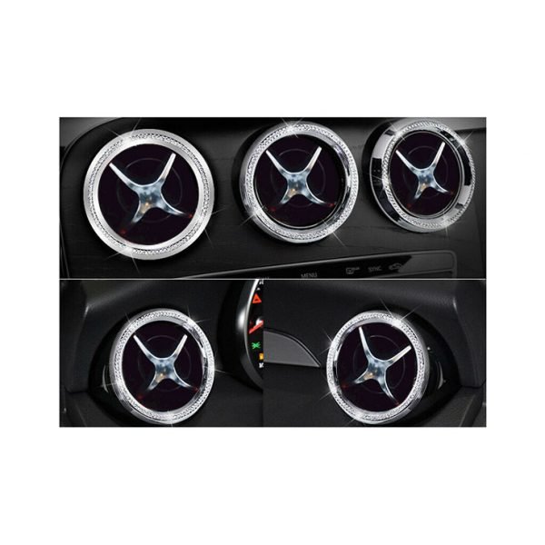 Outer frame for air conditioning vents For Mercedes GLA  2016-2019 /  Silver Color ( 5 Pieces )