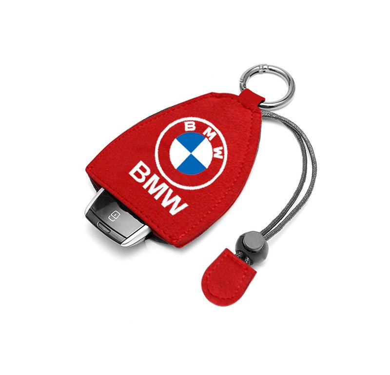 النلاب Keychain for remote control and car keys of fabric for BMW cars - PM200 - Red - Image 1