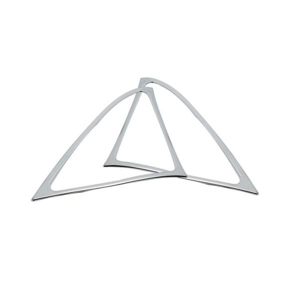 Frame for the side speakers of the car For Mercedes New E Class 2016-2019 / Silver Color  ( 2 Pieces )