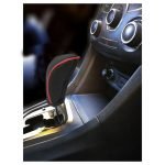 Leather gear stick Case - MV200 - Black & Red Color - Image 3