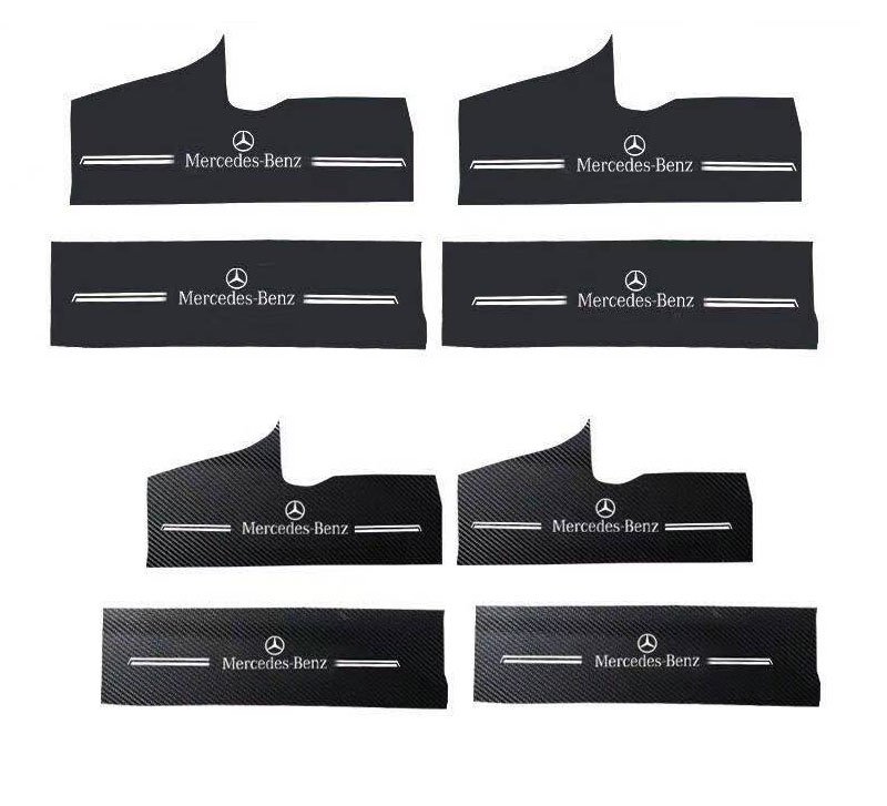 dfgfd Car interior sill pedal made of Leather for Mercedes A Class 2020 ( 4 Pieces ) - Image 1