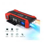 Power Bank Multi-use 99800 mAh  with car air blower featuring 4 USB ports for charging devices / Black X Red color - Image 2