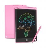 LCD Electronic Drawing & Writing Digital Board 12 Inch With One Click & Self Erase Pen / Pink Color