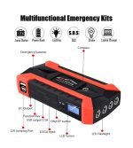 Power Bank Multi-use 99800 mAh  with car air blower featuring 4 USB ports for charging devices / Black X Red color - Image 5