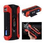 Power Bank Multi-use 99800 mAh  with car air blower featuring 4 USB ports for charging devices / Black X Red color