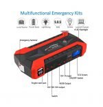 Power Bank Multi-use 99800 mAh  with car air blower featuring 4 USB ports for charging devices / Black X Red color - Image 15