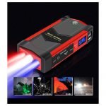 Power Bank 82800 mAh Multi-use with car air blower featuring 4 USB outputs for charging devices / Black X Red color JX19-TM19