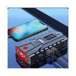 Power Bank Multi-use 99800 mAh with car air blower featuring 4 USB ports for charging devices / Black X Red Color - Image 10