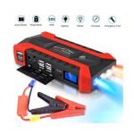 Power Bank Multi-use 99800 mAh  with car air blower featuring 4 USB ports for charging devices / Black X Red color - Image 16