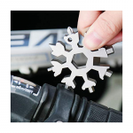 18-in-1 Snowflake Multi-Purpose Snow Window Tool Made of Scratch and Rust Resistant Solid Steel - SPS10 / Silver Color - Image 3