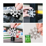 18-in-1 Snowflake Multi-Purpose Snow Window Tool Made of Scratch and Rust Resistant Solid Steel - SPS10 / Silver Color - Image 7