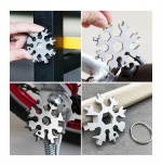 18-in-1 Snowflake Multi-Purpose Snow Window Tool Made of Scratch and Rust Resistant Solid Steel - SPS10 / Silver Color - Image 8