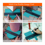 Contour measuring ruler for measuring angles and hard-to-reach places Size 38CM X 12CM / Turquoise Color - Image 2