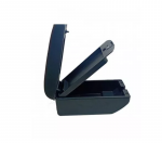 Leather console with a car armrest with two levels for the palm of the hand while driving and for storing things. It contains five USB outlets, suitable for all cars / model CON-05 - Black X Red Line Color - Image 5
