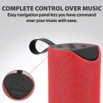 T&G Speaker Bluetooth Wireless Waterproof Speaker Mp3 -AUX-USB-FM Radio Red Color - Image 4