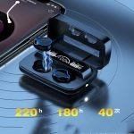 Sport Air-pods , touch screen, water resistant, LED screen, internal power bank, and digital indicator - V5.3 / Model M9 - Image 9