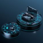 Sport Air-pods , touch screen, water resistant, LED screen, internal power bank, and digital indicator - V5.1 / Model M10 - Image 10