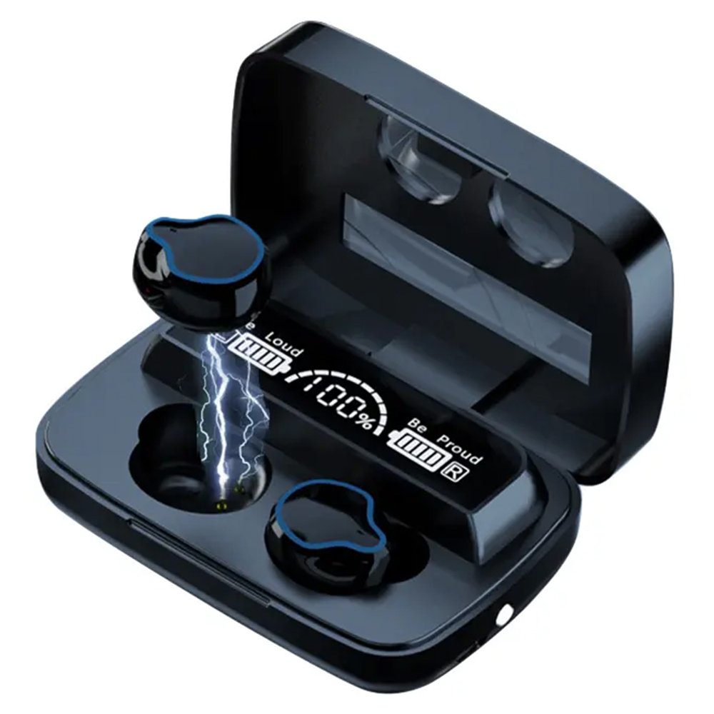 wsdsadsada Sport Air-pods , touch screen, water resistant, LED screen, internal power bank, and digital indicator - V5.3 / Model M9 - Image 1