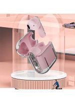 Sport Air-pods , touch screen, water resistant, LED screen, and digital indicator V5.3 / Model AIR 32 - Pink Color - Image 2
