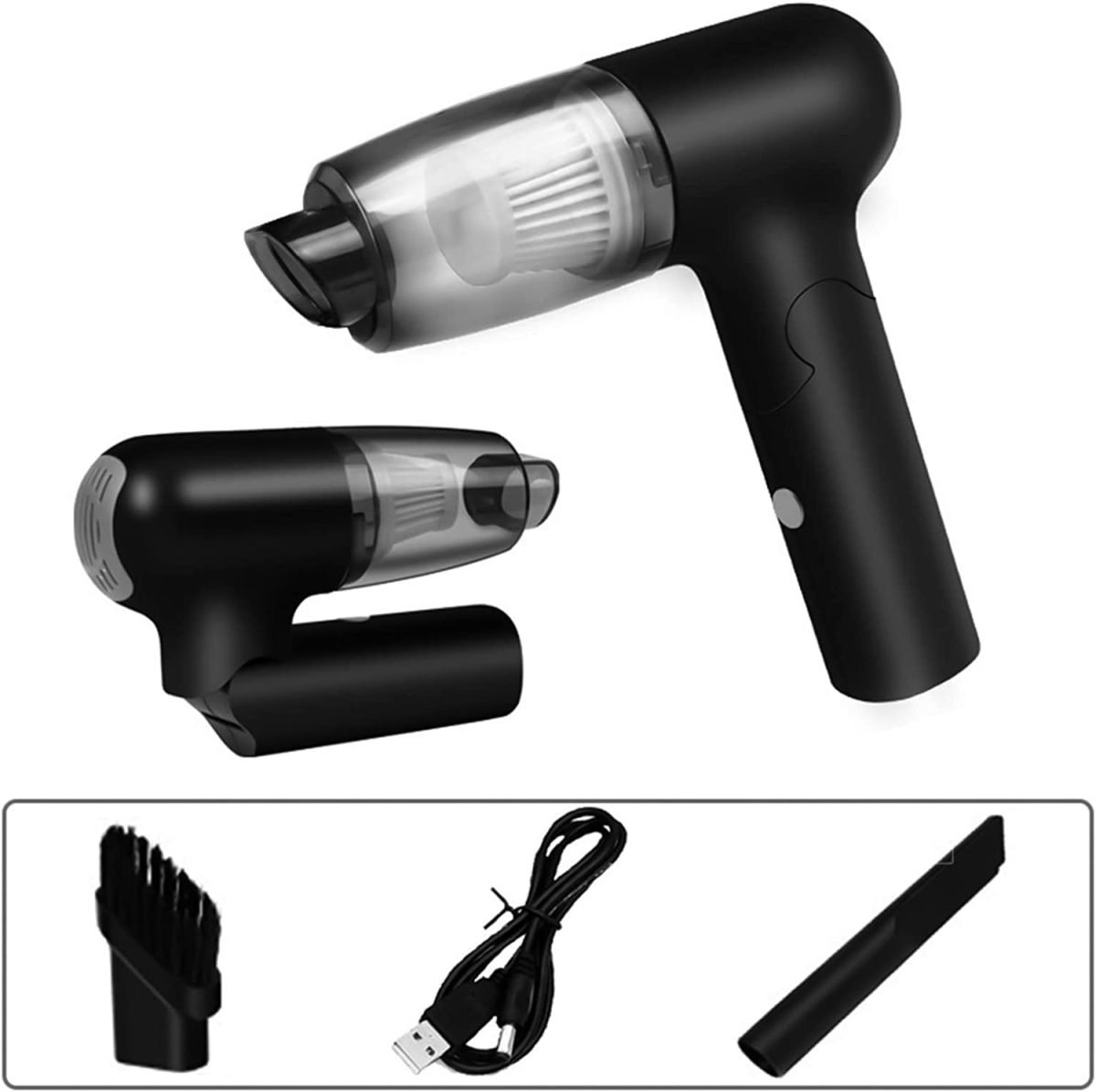 Cordless, foldable and rechargeable portable vacuum cleaner for car and home, 6000 Pa /120W -12V - Model/YJ-111 - Image 3