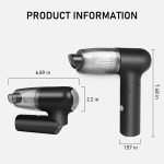 Cordless, foldable and rechargeable portable vacuum cleaner for car and home, 6000 Pa /120W -12V - Model/YJ-111 - Image 2