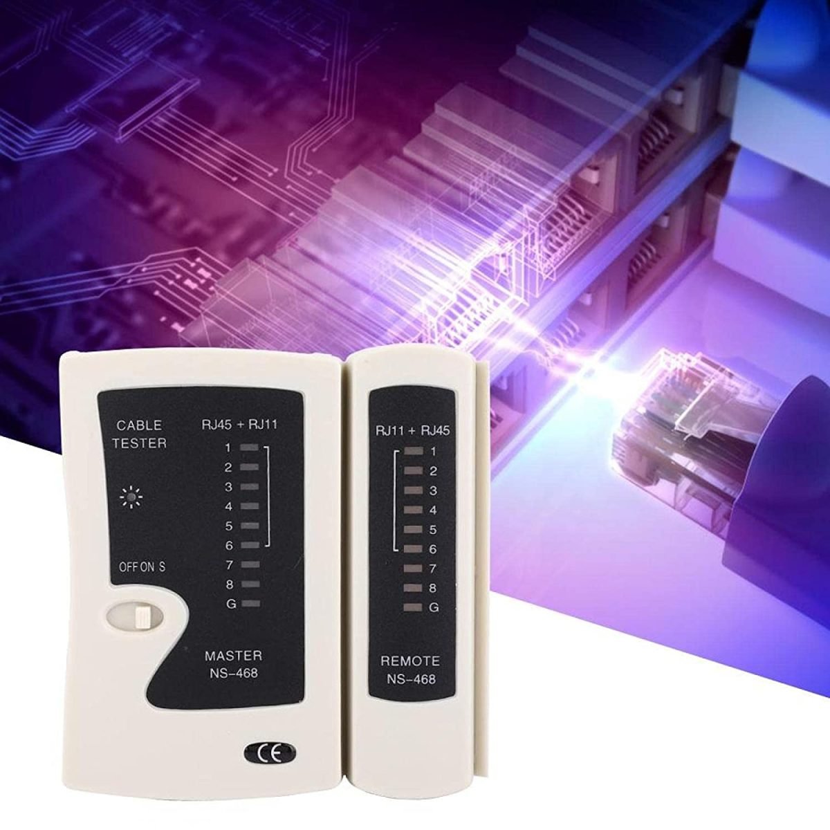 ⁦جهاز اختبار اطراف الكابلات للتاكد من سلامة التوصيلات RJ45 - RJ11 / موديل HS-468⁩ - الصورة ⁦5⁩