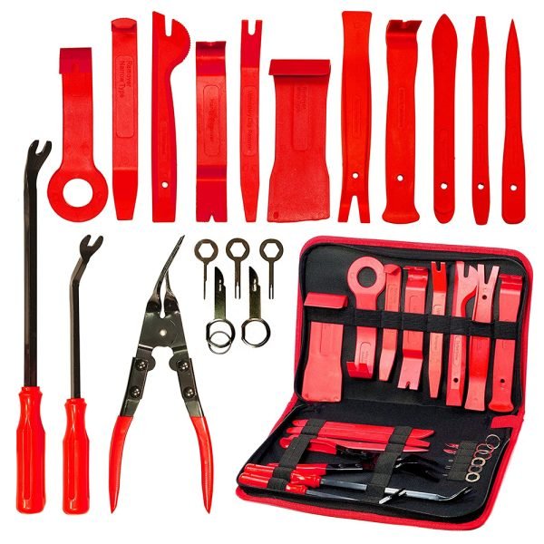 A set of tools for dismantling, repairing and installing the red dashboard, 19 pieces