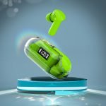 ⁦ايربودز رياضية تعمل باللمس مقاومة للماء شاشة  V5.3 - موديل AIR 33 / لون اخضر⁩ - الصورة ⁦5⁩