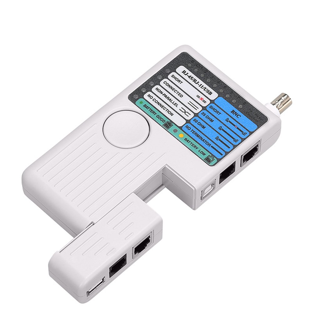 O1CN01woMJO91gVpYaJycxA_!!3251984148 Cable end tester to ensure the safety of connections RJ11 - RJ45 - USB - BNC / 4 In 1 - Image 1