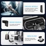 ⁦مكنسة كهربائية محمولة لاسلكية للسيارة والمنزل قابلة لإعادة الشحن 7.4V - 2000mAh - 10000Pa / موديل JY006⁩ - الصورة ⁦3⁩