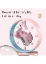 Sport Air-pods , touch screen, water resistant, LED screen, and digital indicator V5.3 / Model AIR 32 - Pink Color - Image 4