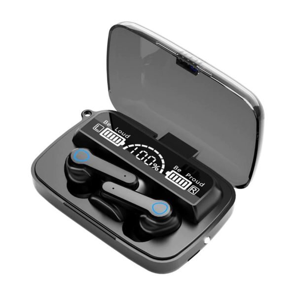 Sport Airpods , touch screen, water resistant, LED screen, internal power bank, and digital indicator - V5.1 / Model M19