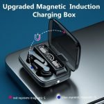 Sport Airpods , touch screen, water resistant, LED screen, internal power bank, and digital indicator - V5.1 / Model M19 - Image 10