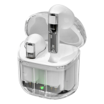ايربودز رياضية تعمل باللمس مقاومة للماء شاشة LED بالاضافة الي مؤشر رقمي V5.3 - موديل AIR 32 / لون ابيض