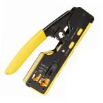 ⁦أداة تجعيد كابل مع قاطع أسلاك مدمج بها - RJ45 - CAT5 - CAT6 - CAT7  / موديلHT-7088 - لون اصفر⁩ - الصورة ⁦3⁩