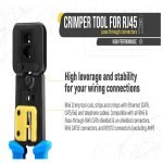 ⁦أداة تجعيد كابل مع قاطع أسلاك مدمج بها RJ11 - RJ12 - RJ45 - CAT3- CAT5E - CAT6   / موديل EZ⁩ - الصورة ⁦3⁩